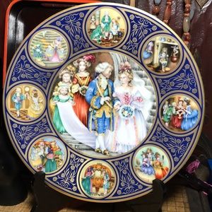 1978 Pauline Ellison Par Haviland Limoges France Porcelain Franklin 9.5”D Plate